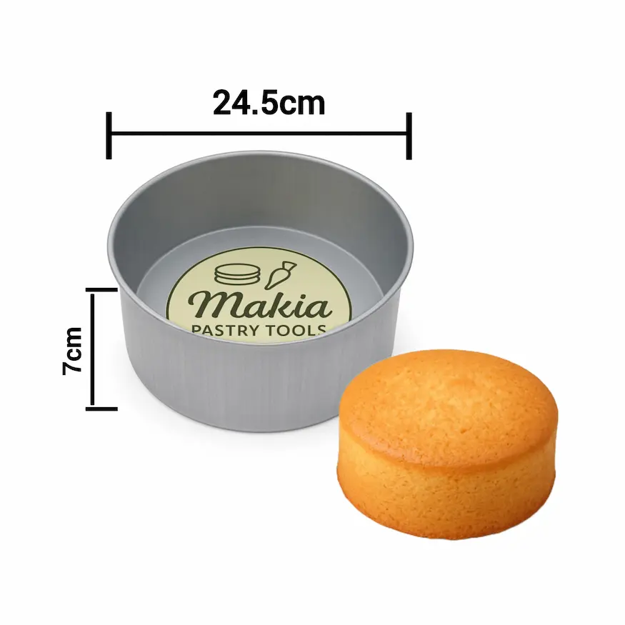 InShot_20250829_120826980 Round Galvanized Cake Mould 24.5cm ,7cm Height - Image 1