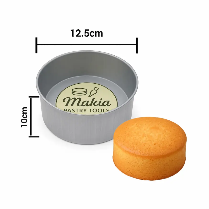 InShot_20250829_121155248 Round Galvanized Cake Mould 12.5cm ,10cm Height - Image 1