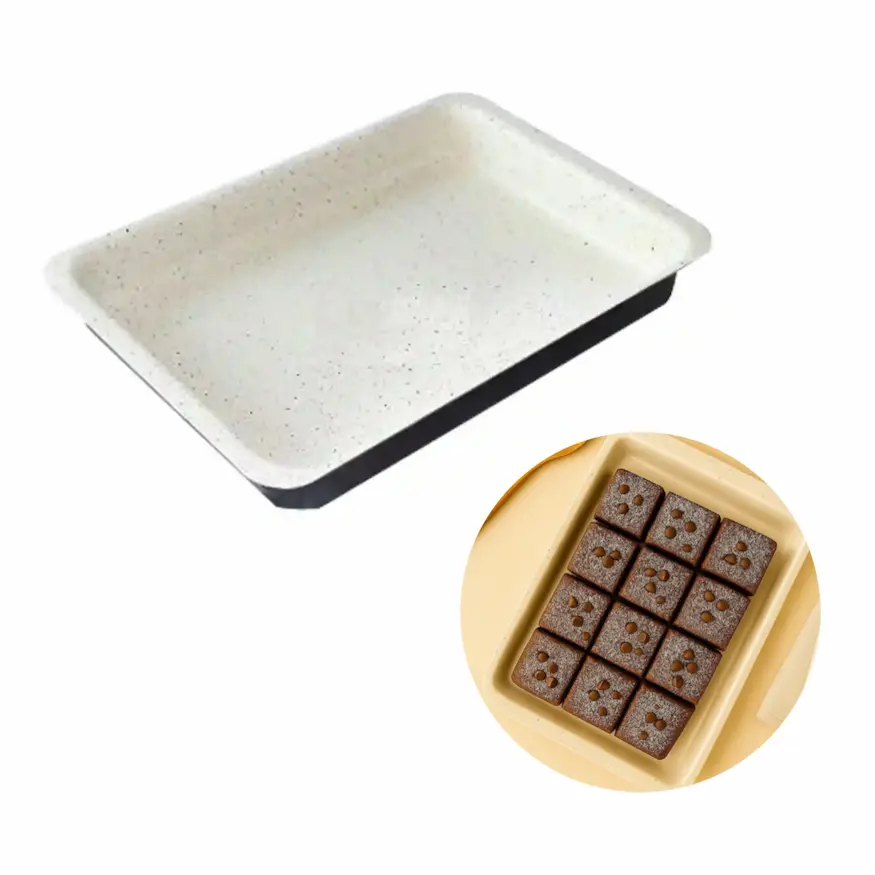 InShot_20251029_120620939 Granite Rectangle Oven Tray - Image 1