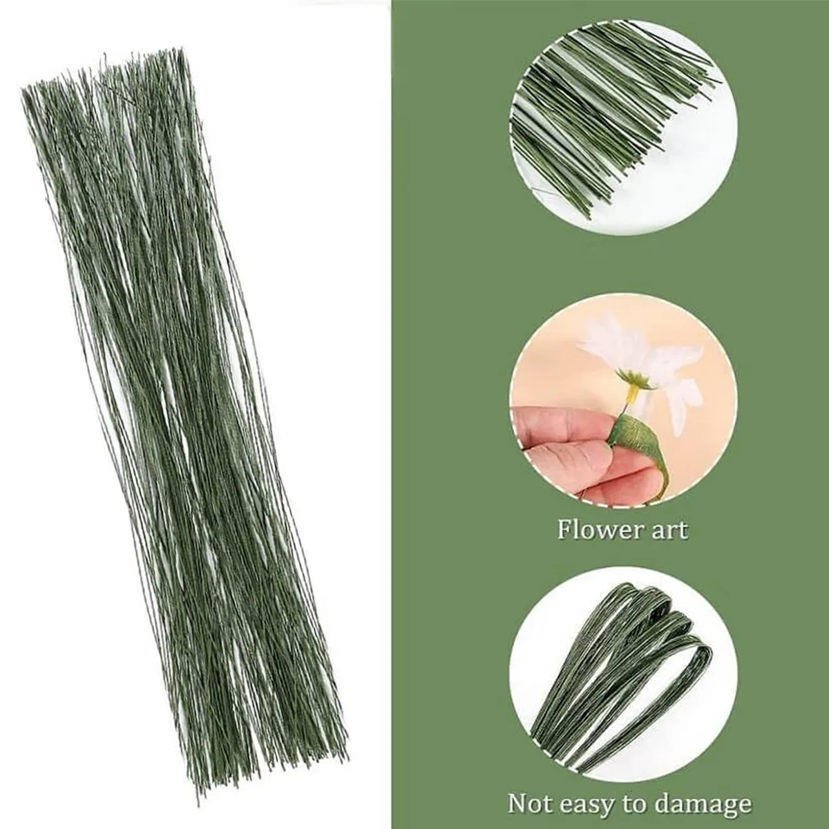 SWO2-7 Green Floral Wire - Image 1