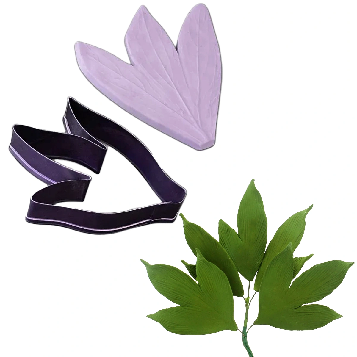 FVC17 Peony Leaf Cutter and Veiner Set - Image 1