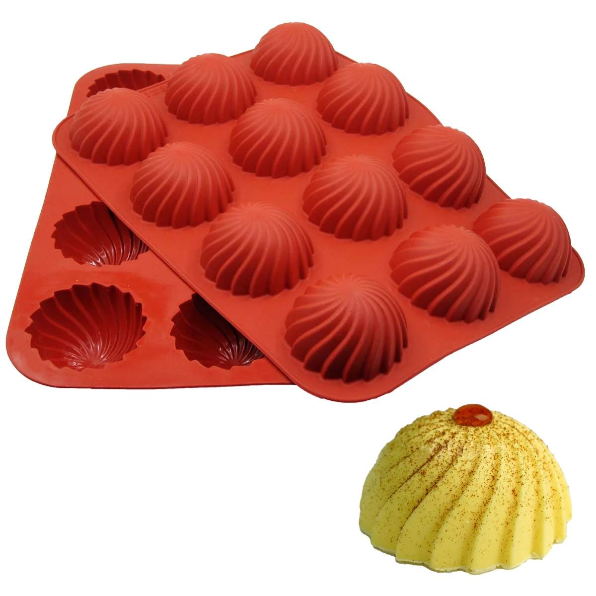 LSM03 Screw 12‑Cavity Dessert Silicone Mould - Image 1