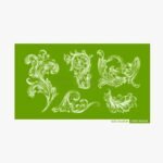 Five Leaf Pattern Stencil Mesh