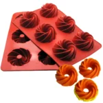 Medium Chiffon Screw Dessert Silicone Mould