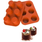 Large Muffin-Shaped Dessert Cylinder Silicone Mould