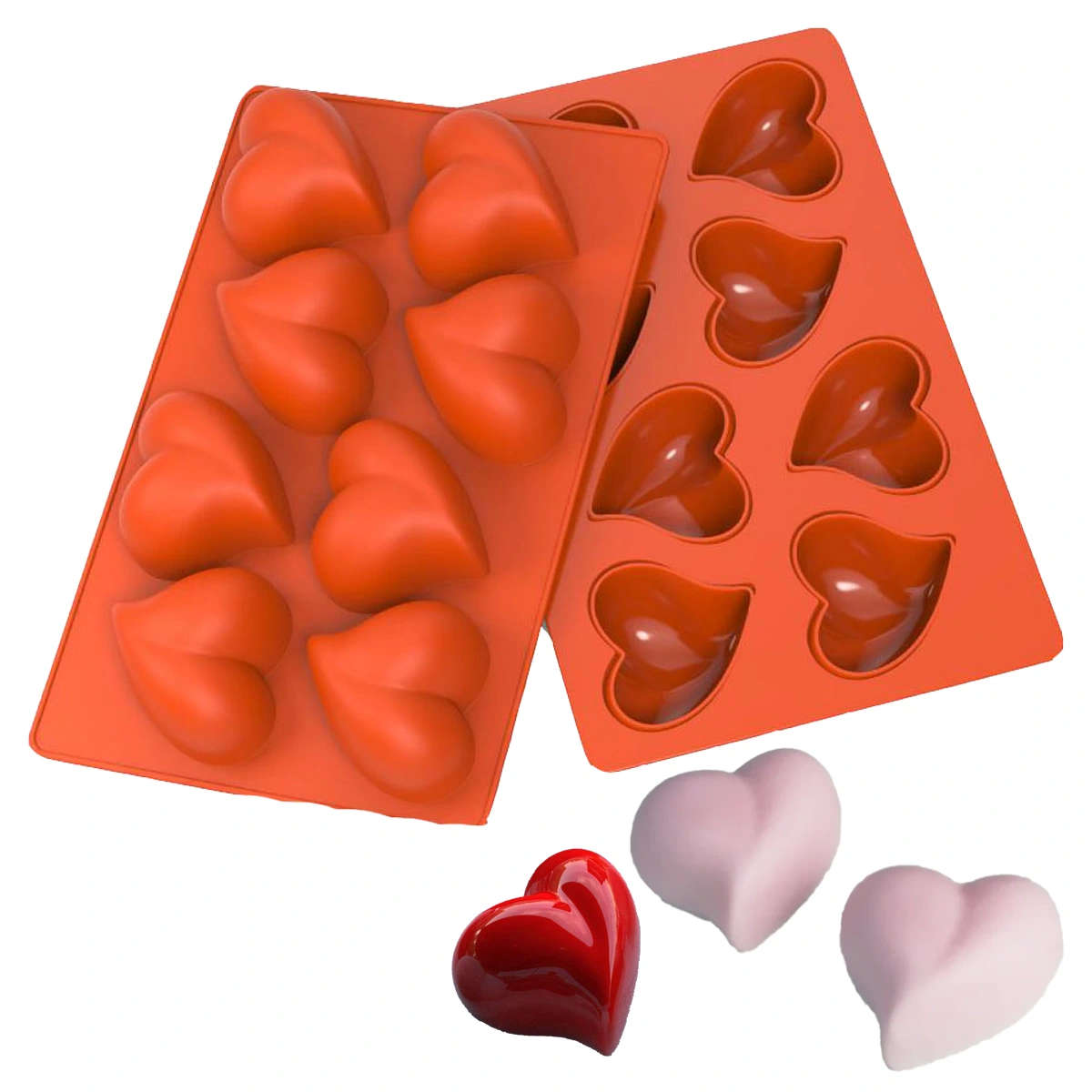MSM53 Stretched 3D Heart Shape Silicone Mould - Image 1