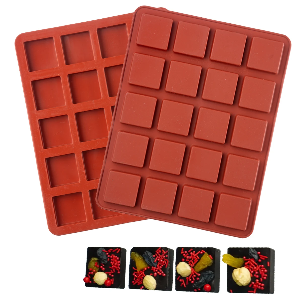 MSM81 Polaki Candy Square Silicone Mould 4 cm - Image 1