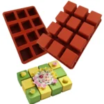 Squared Cube Silicone Mould 5cm