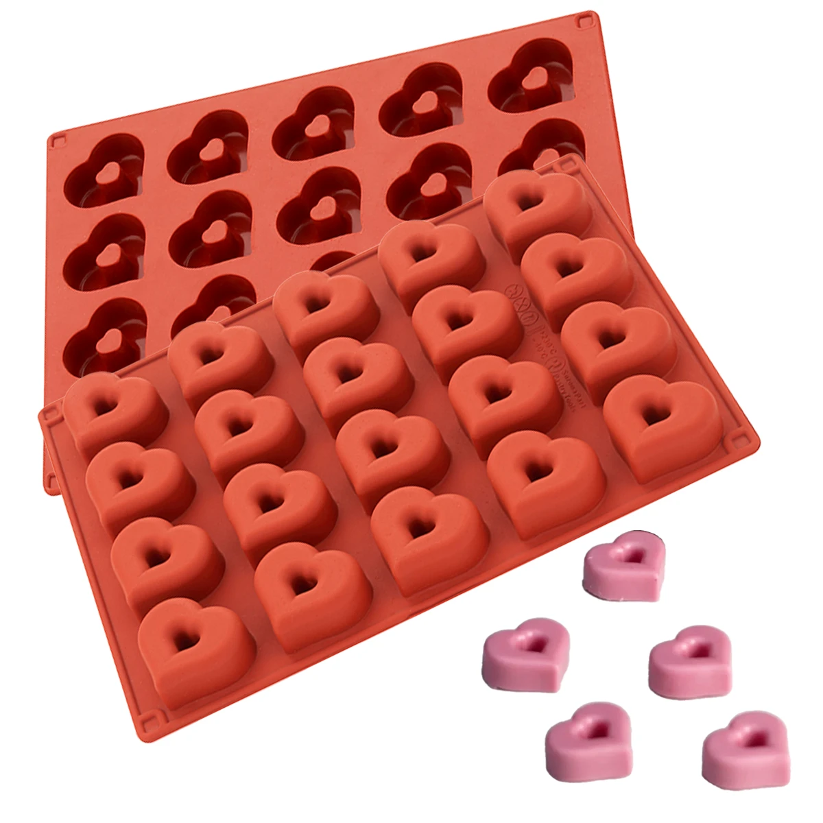 SSD02 Mini Heart Donut Silicone Mould - Image 1