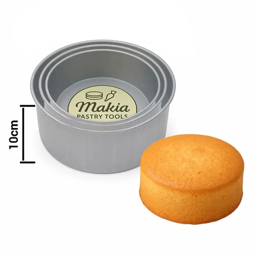 Round Galvanized Cake Mould 10cm Height Bundle